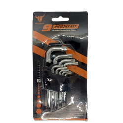 Ключи шестигранные Torx (звёздочка) T10-T50, короткие, 9шт