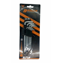 Ключі шестигранні Torx (зірочка) T10-T50, середні, 9 шт.