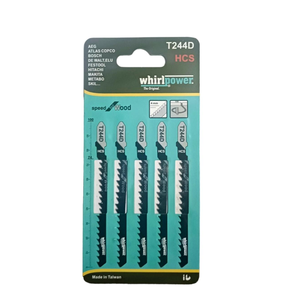Набір пилочок для електролобзика Whirlpower T244D 5 шт.