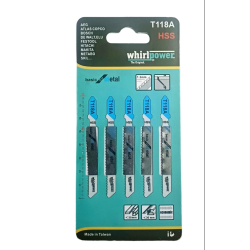 Набір пилочок для електролобзика Whirlpower T118A 5 шт (по металу)