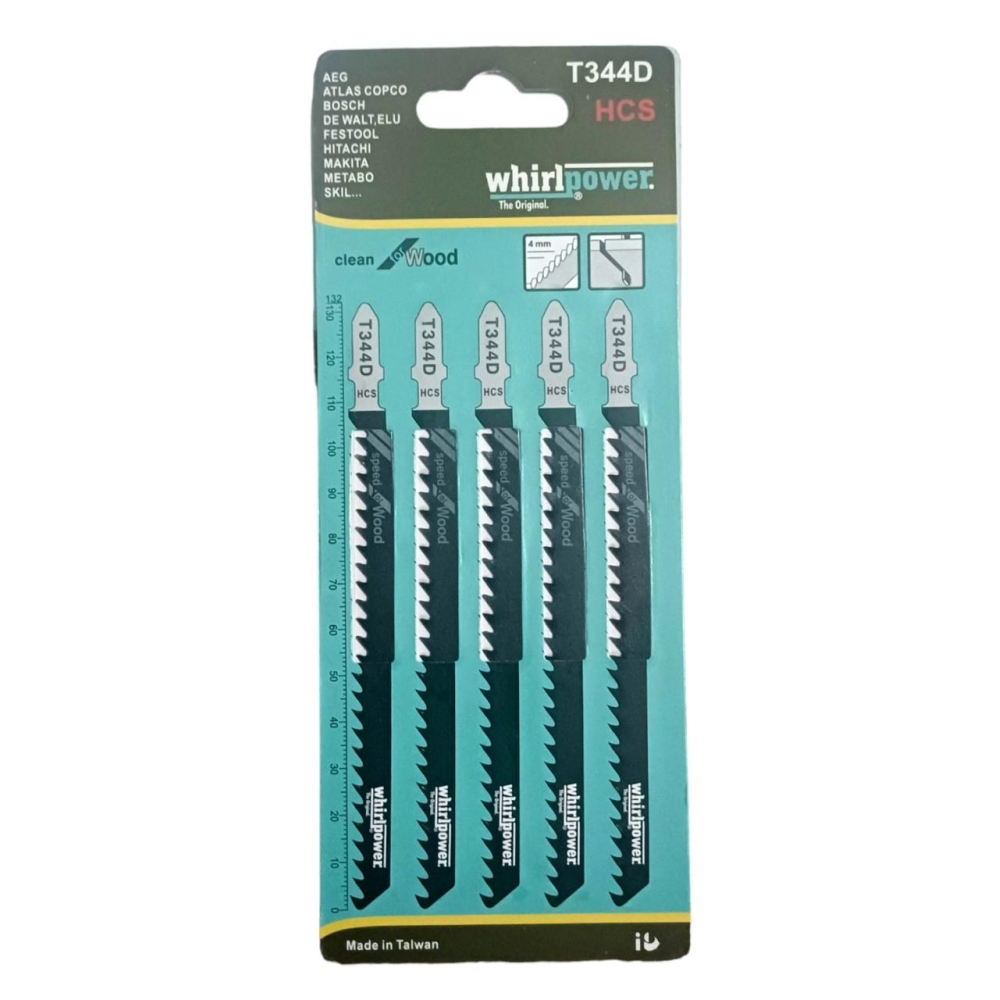 Набір пилочок для електролобзика Whirlpower T344D 5 шт.