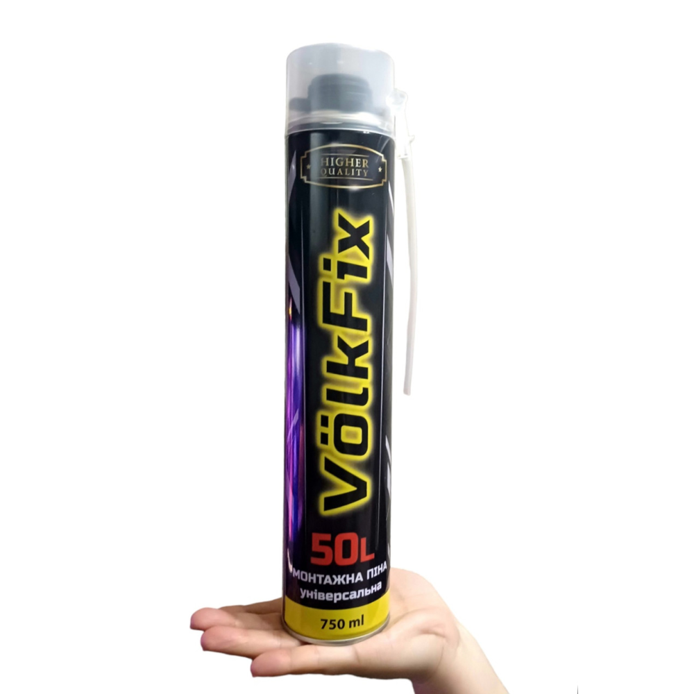 Пена монтажная универсальная (пистолет/трубочка) VolkFix 750мл (50л)