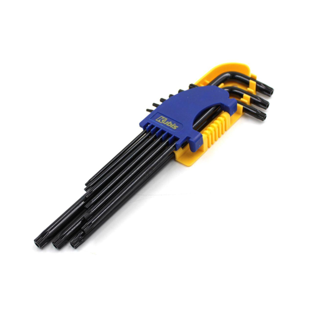 Ключі шестигранні Torx T10-T50, довгі, СrV, 9шт