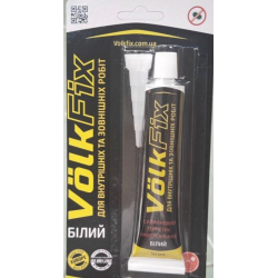 Універсальний силіконовий герметик прозорий, 50мл Volkfix Універсальний силіконовий герметик прозорий, 50мл Volkfix