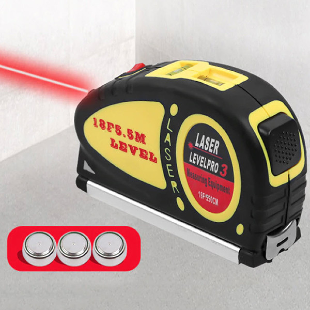 Лазерний рівень Level Pro3 Laser LV-05 з рулеткою 5,5 м