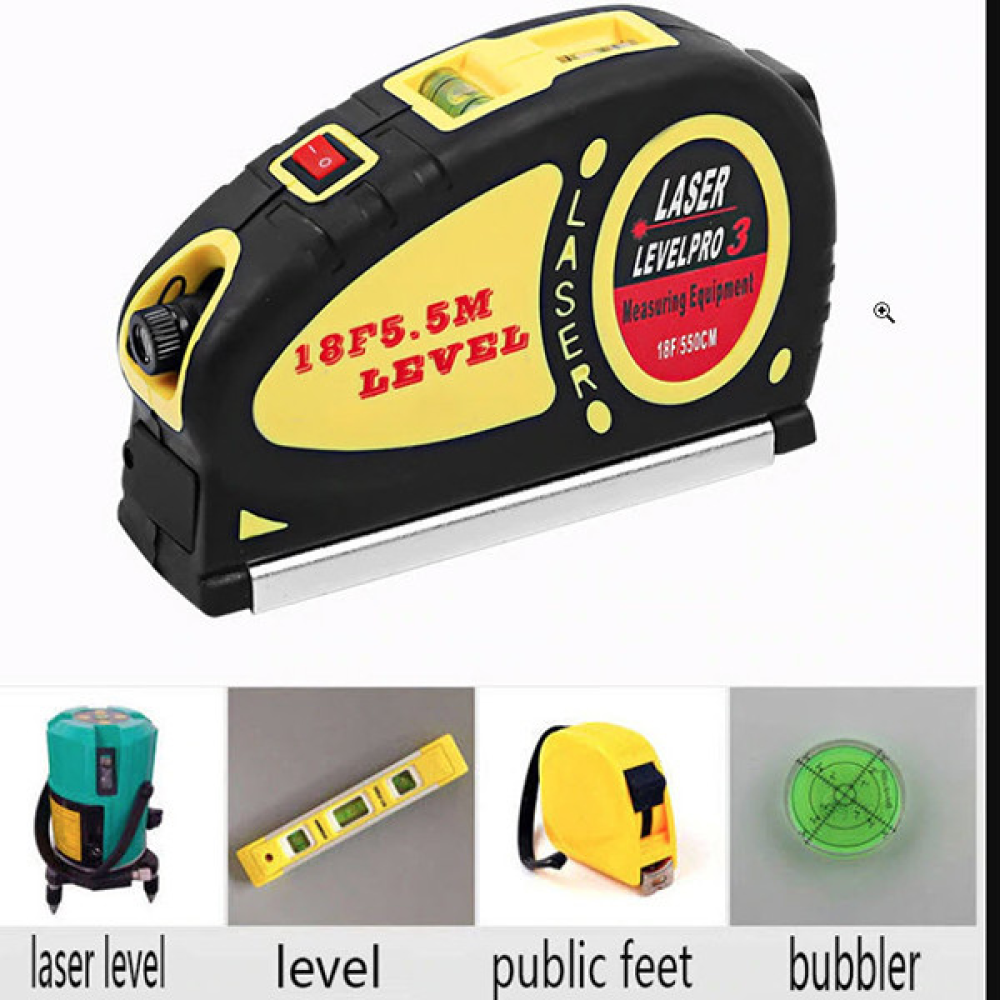 Лазерний рівень Level Pro3 Laser LV-05 з рулеткою 5,5 м