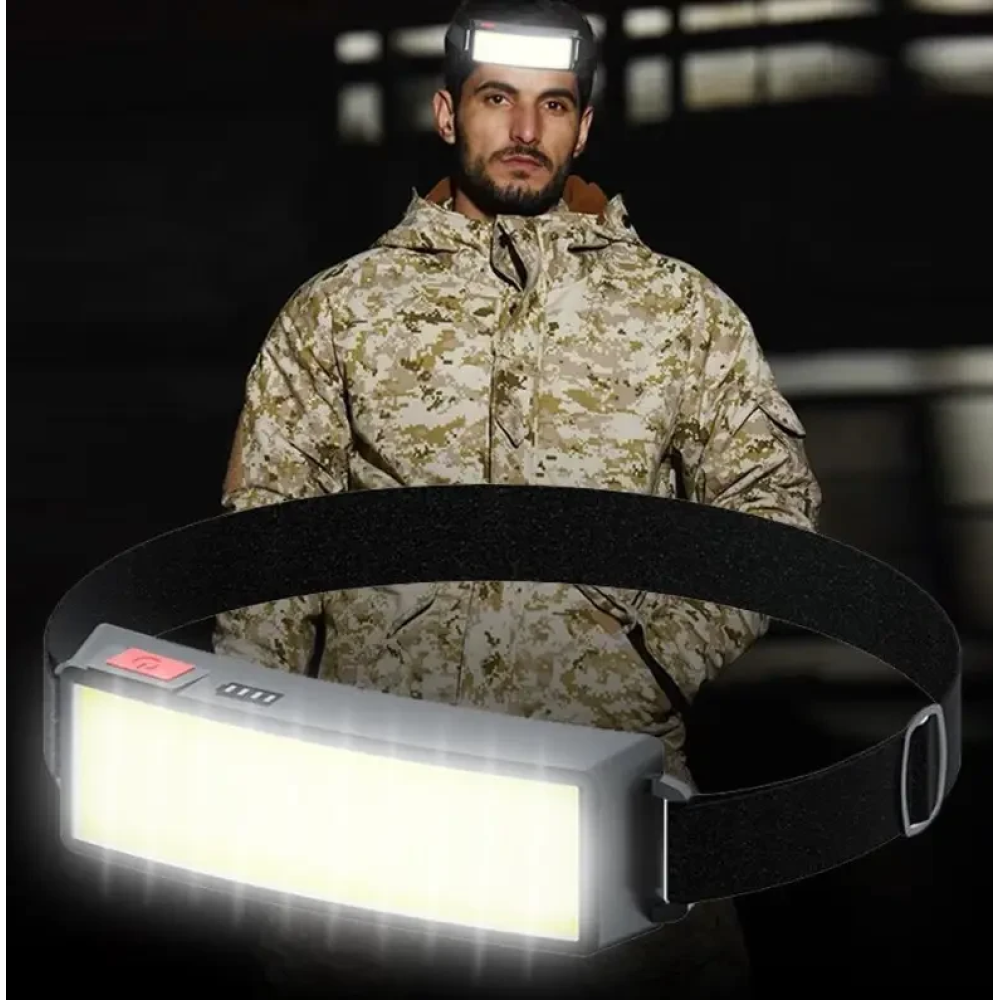 Фонарь налобный BL-F007 COB с USB зарядкой 8130