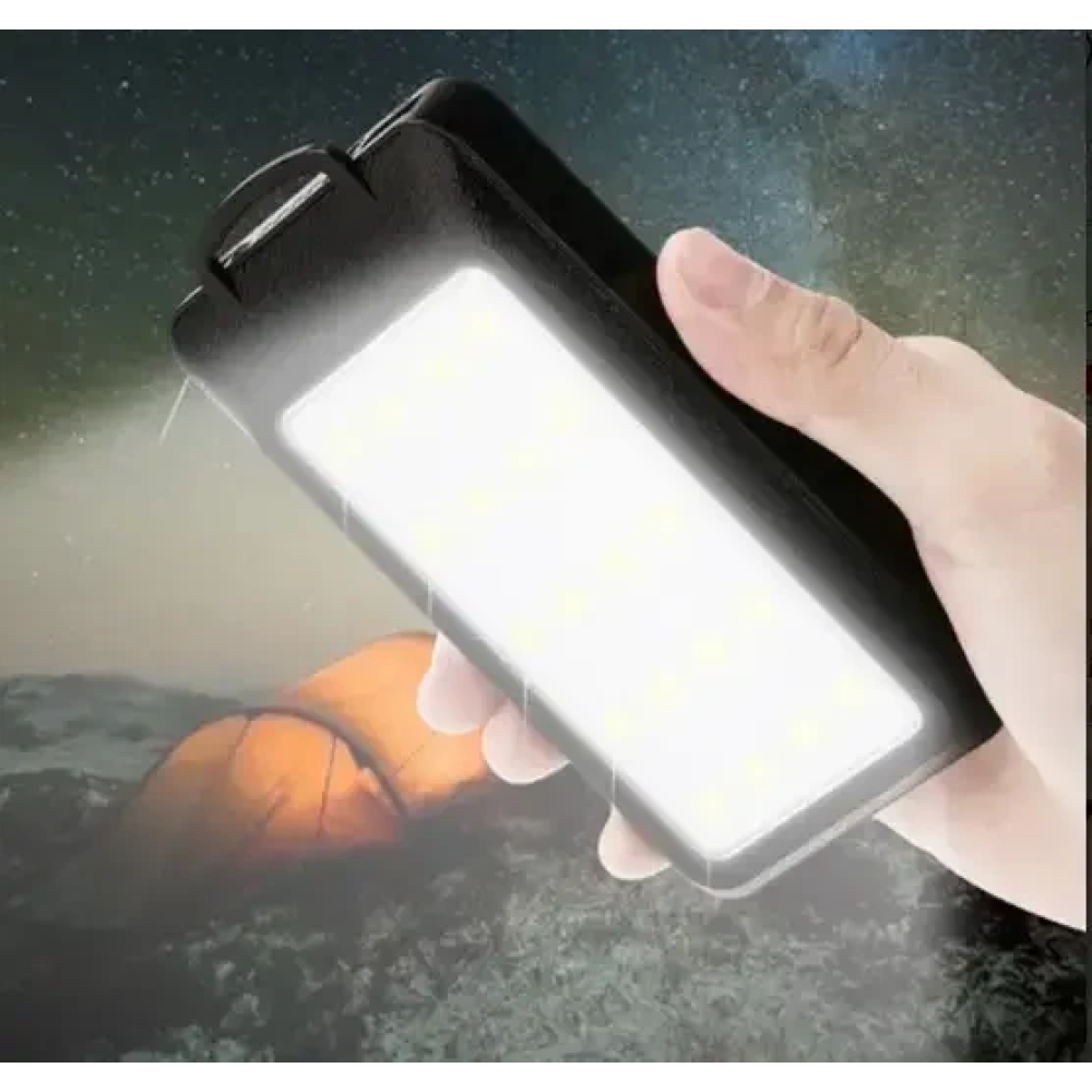 Power Bank 18000 mAh із сонячною панеллю та LED лампою  ⁇  Повербанк з ліхтариком і сонячною батареєю + компас