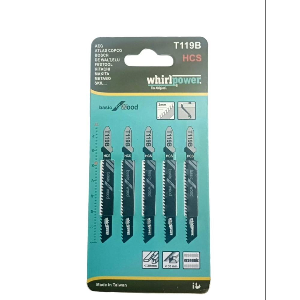 Набір полотен для електролобзика Whirlpower T119B 5шт