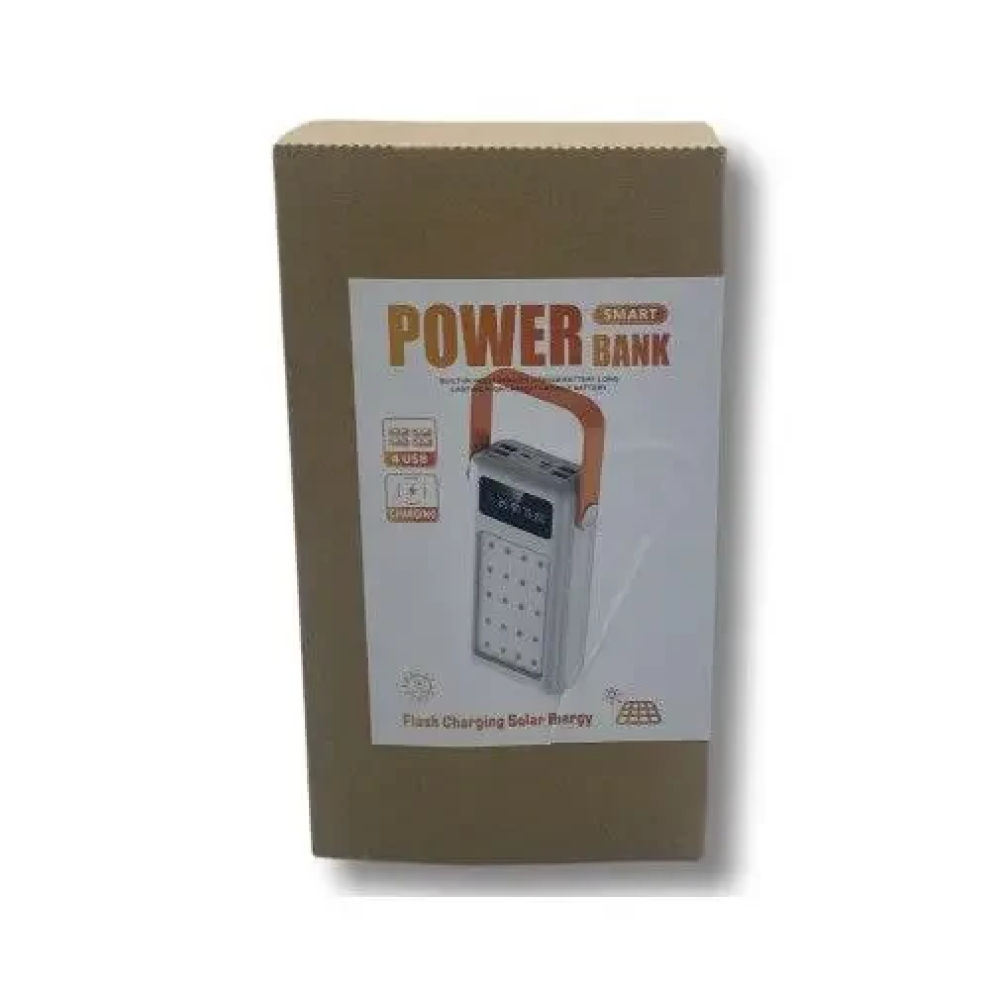 Зовнішній акумулятор Power Bank 60000mAh з LED ліхтарем і ручкою (1350 грамів)