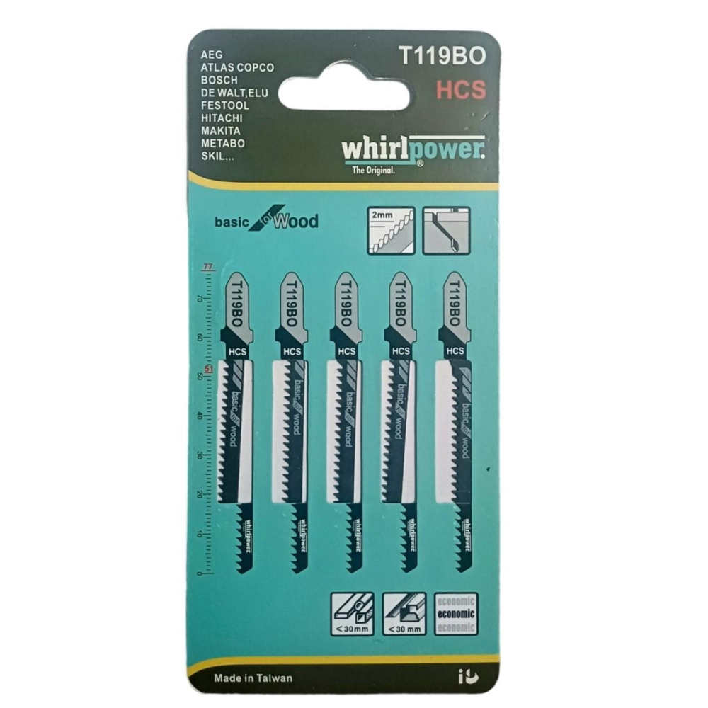 Набір полотен для електролобзика Whirlpower T119BO 5шт
