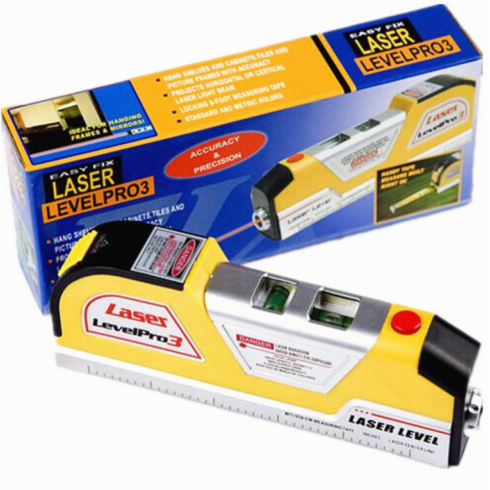Лазерний Рівень Easy Fix Laser Level Pro 3 з рулеткою 2,4 м