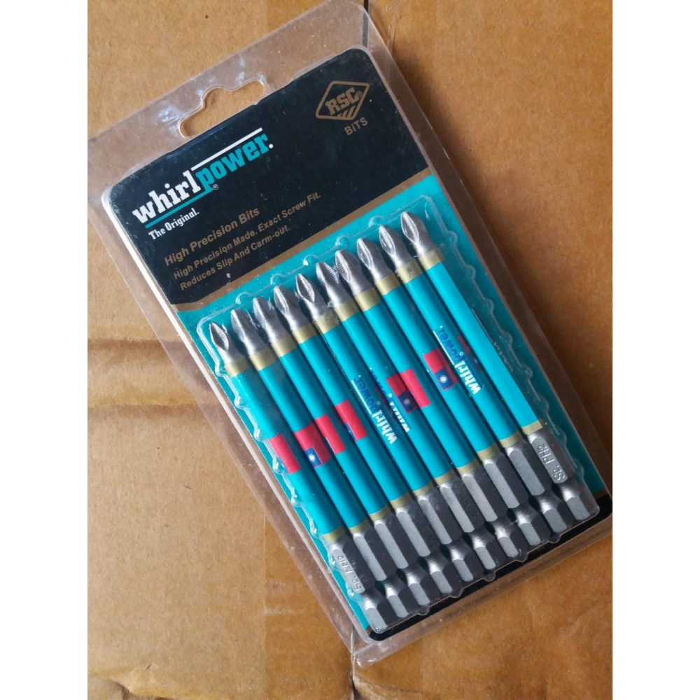 Біти Whirlpower для шуруповерта Ph2*90 (10шт)