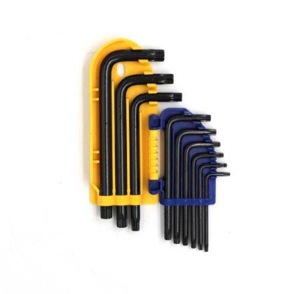 Ключі шестигранні Torx T10-T50, короткі, СrV, 9шт