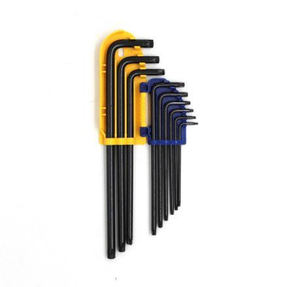 Ключі шестигранні Torx T10-T50, довгі, СrV, 9шт